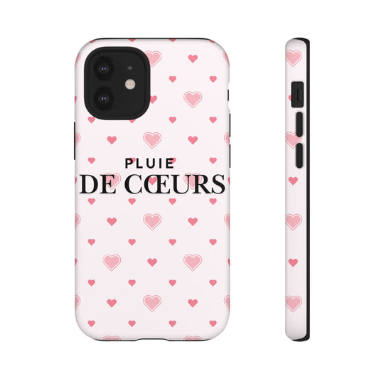 Cute Heart Pattern Phone Case - Tough Cases, iPhone Cover, Valentine’s Gift, Heart Print Phone Accessory, Gift for Her, Love Theme