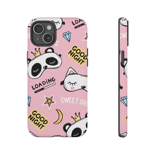 Coque téléphone Sweet Dreams Panda – Collection Elegance Cover | Coque kawaii rose poudré, mignonne et élégante iPhone