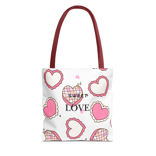 Heart Print Tote Bag – Collection Elegance Bags