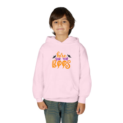 Halloween Youth Hoodie – "Here for the Boos" | Collection Elegance Wear Kids