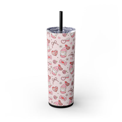 Cute Crafty Skinny Tumbler with Straw, 20oz, Perfect for Crafters & Makers, Valentine's Day Gift, Personalized Travel Mug, Fun Party Favor