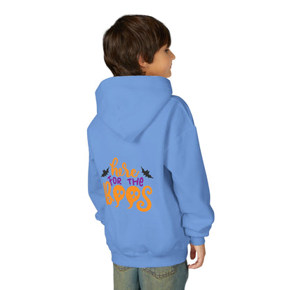 Halloween Youth Hoodie – "Here for the Boos" | Collection Elegance Wear Kids