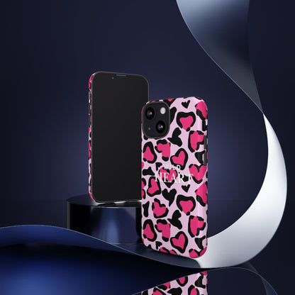 Heart Print Tough Phone Case – Collection Elegance Cover