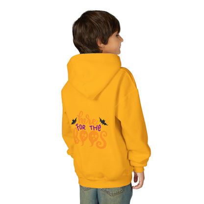 Halloween Youth Hoodie – "Here for the Boos" | Collection Elegance Wear Kids