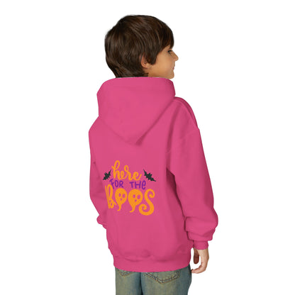 Halloween Youth Hoodie – "Here for the Boos" | Collection Elegance Wear Kids