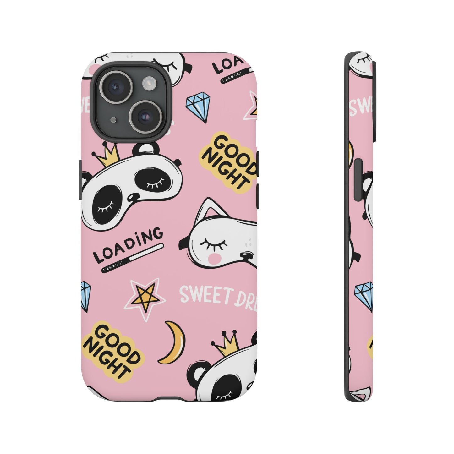 Coque téléphone Sweet Dreams Panda – Collection Elegance Cover | Coque kawaii rose poudré, mignonne et élégante iPhone