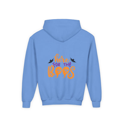 Halloween Youth Hoodie – "Here for the Boos" | Collection Elegance Wear Kids