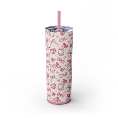 Cute Crafty Skinny Tumbler with Straw, 20oz, Perfect for Crafters & Makers, Valentine's Day Gift, Personalized Travel Mug, Fun Party Favor