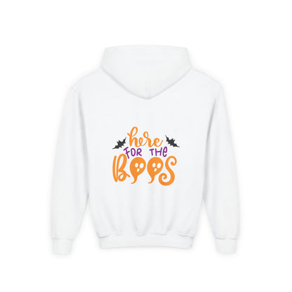 Halloween Youth Hoodie – "Here for the Boos" | Collection Elegance Wear Kids