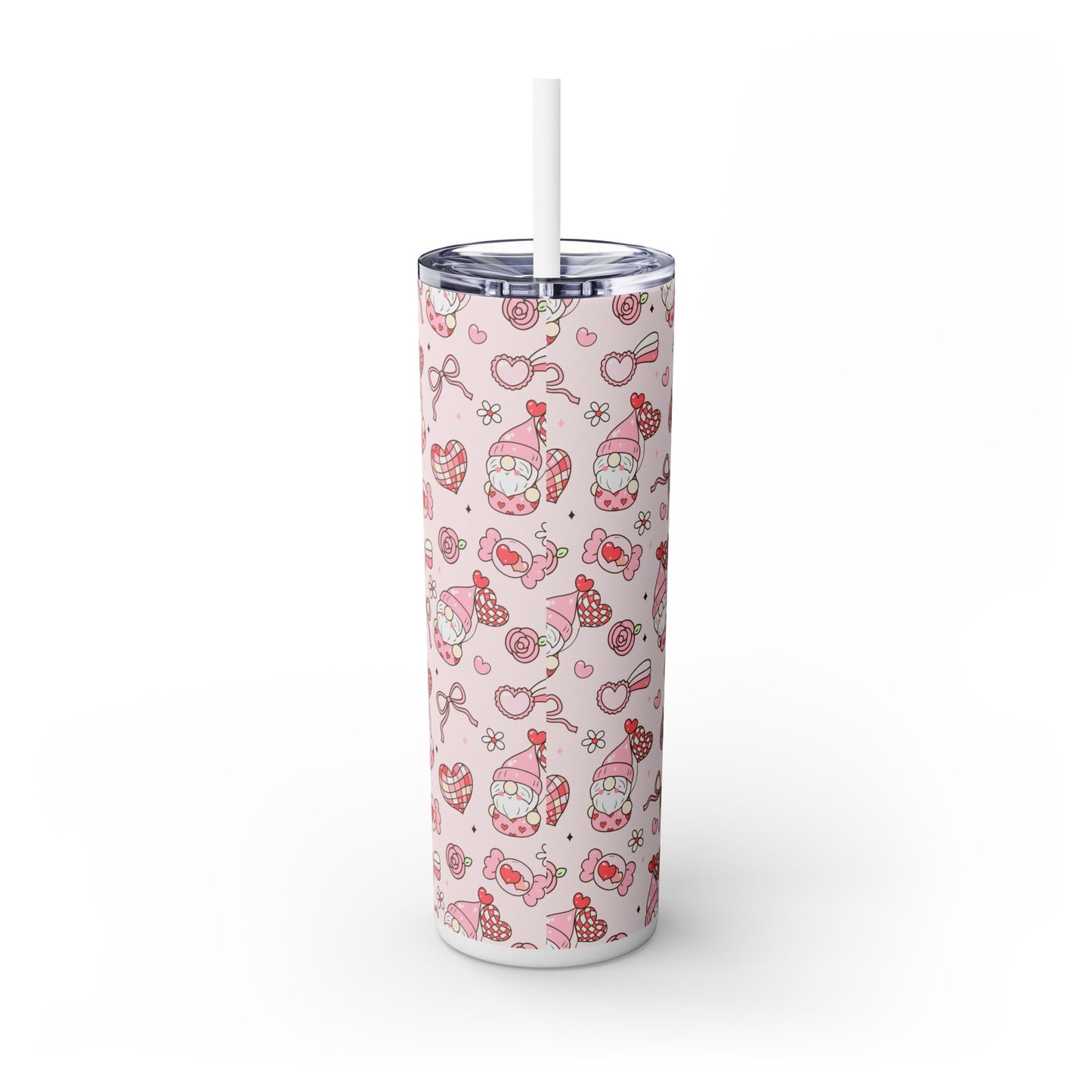 Cute Crafty Skinny Tumbler with Straw, 20oz, Perfect for Crafters & Makers, Valentine's Day Gift, Personalized Travel Mug, Fun Party Favor