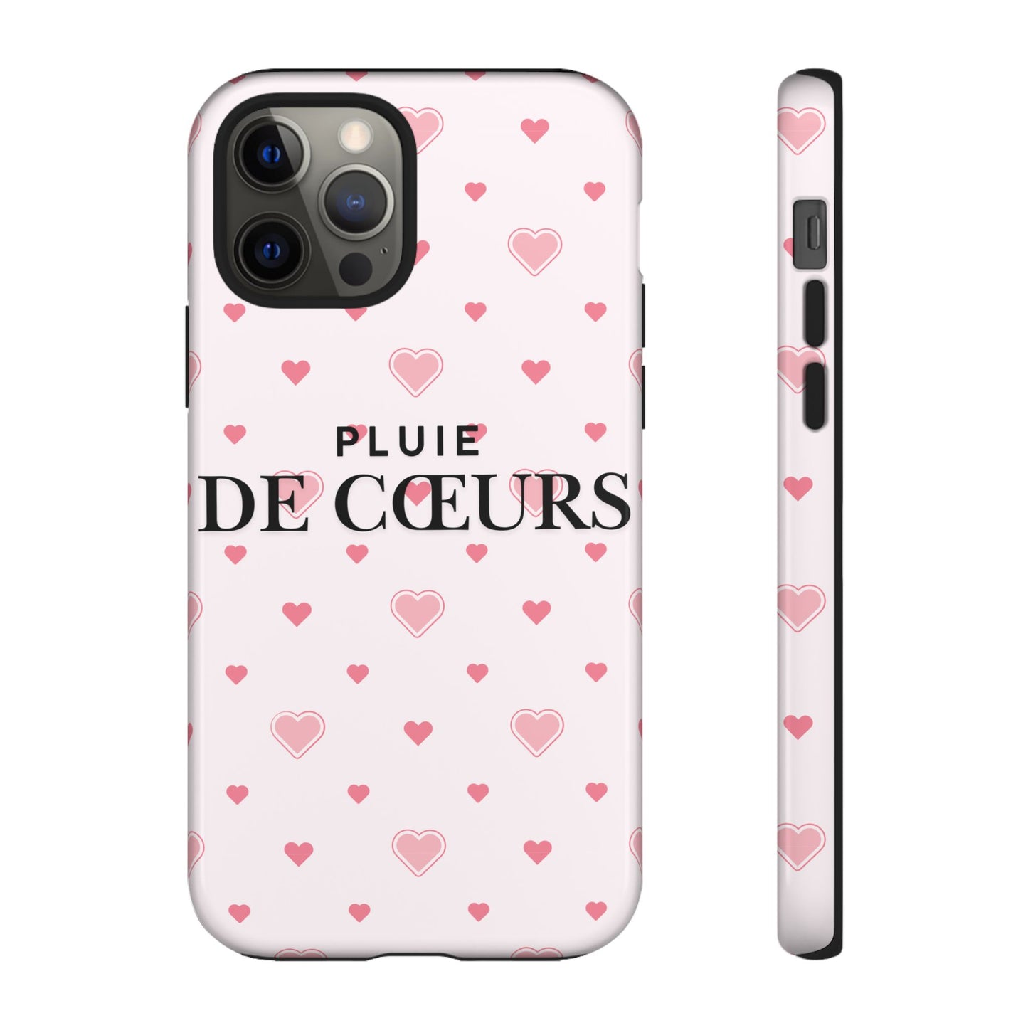 Cute Heart Pattern Phone Case - Tough Cases, iPhone Cover, Valentine’s Gift, Heart Print Phone Accessory, Gift for Her, Love Theme