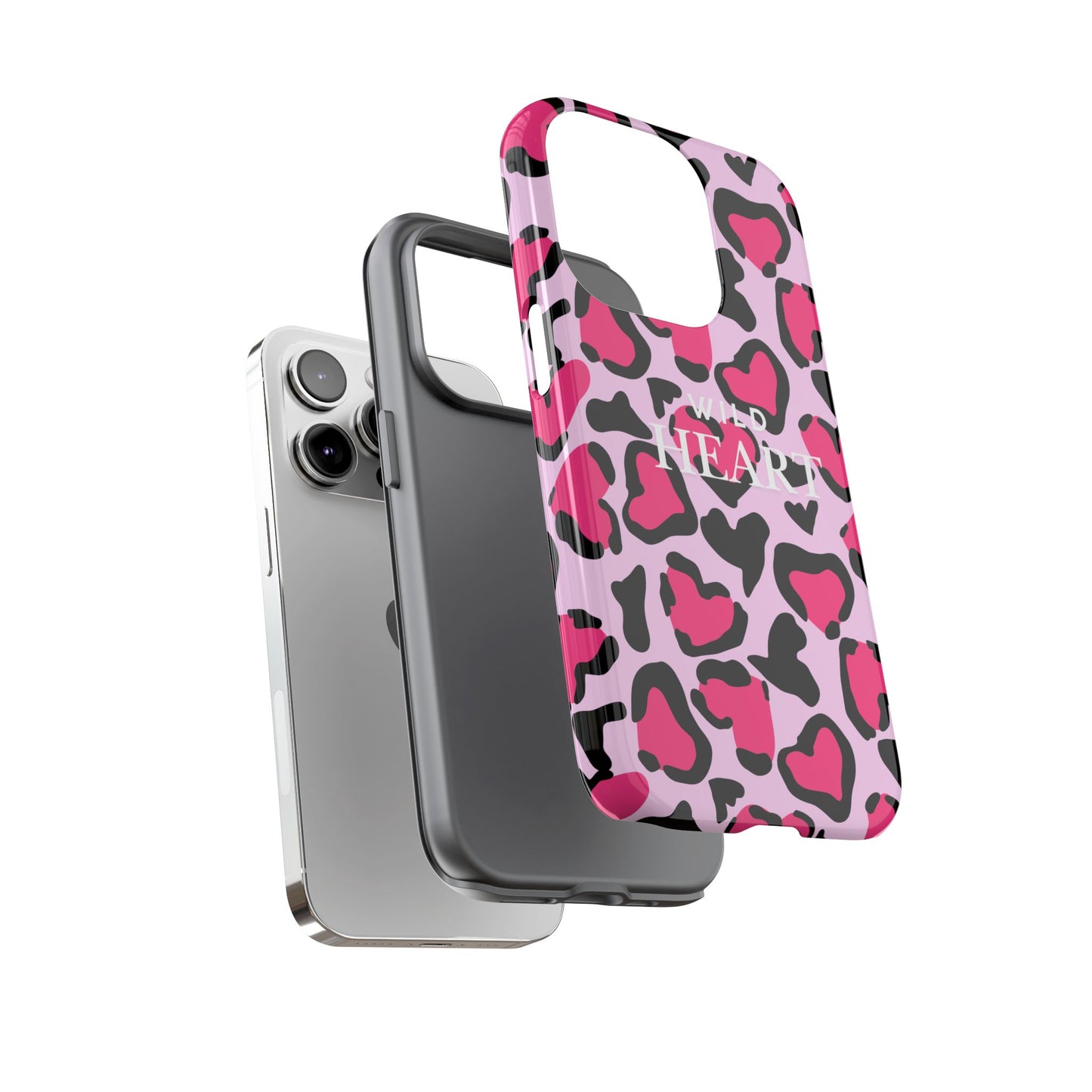 Heart Print Tough Phone Case – Collection Elegance Cover