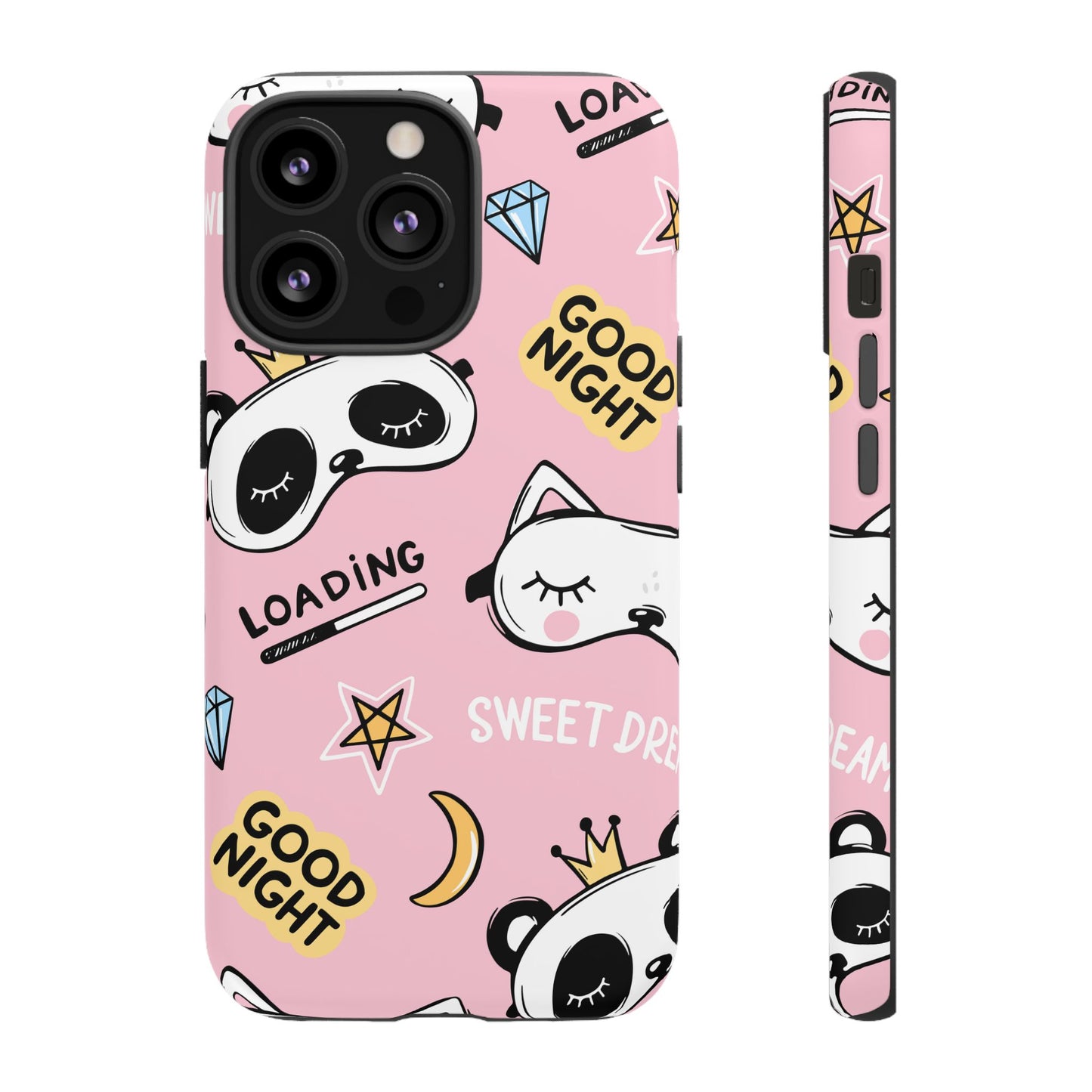 Coque téléphone Sweet Dreams Panda – Collection Elegance Cover | Coque kawaii rose poudré, mignonne et élégante iPhone
