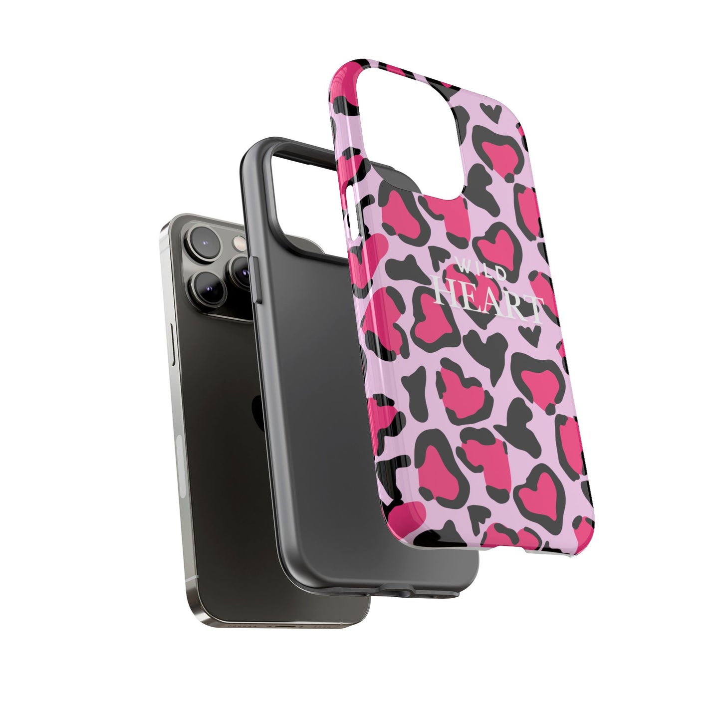 Heart Print Tough Phone Case – Collection Elegance Cover