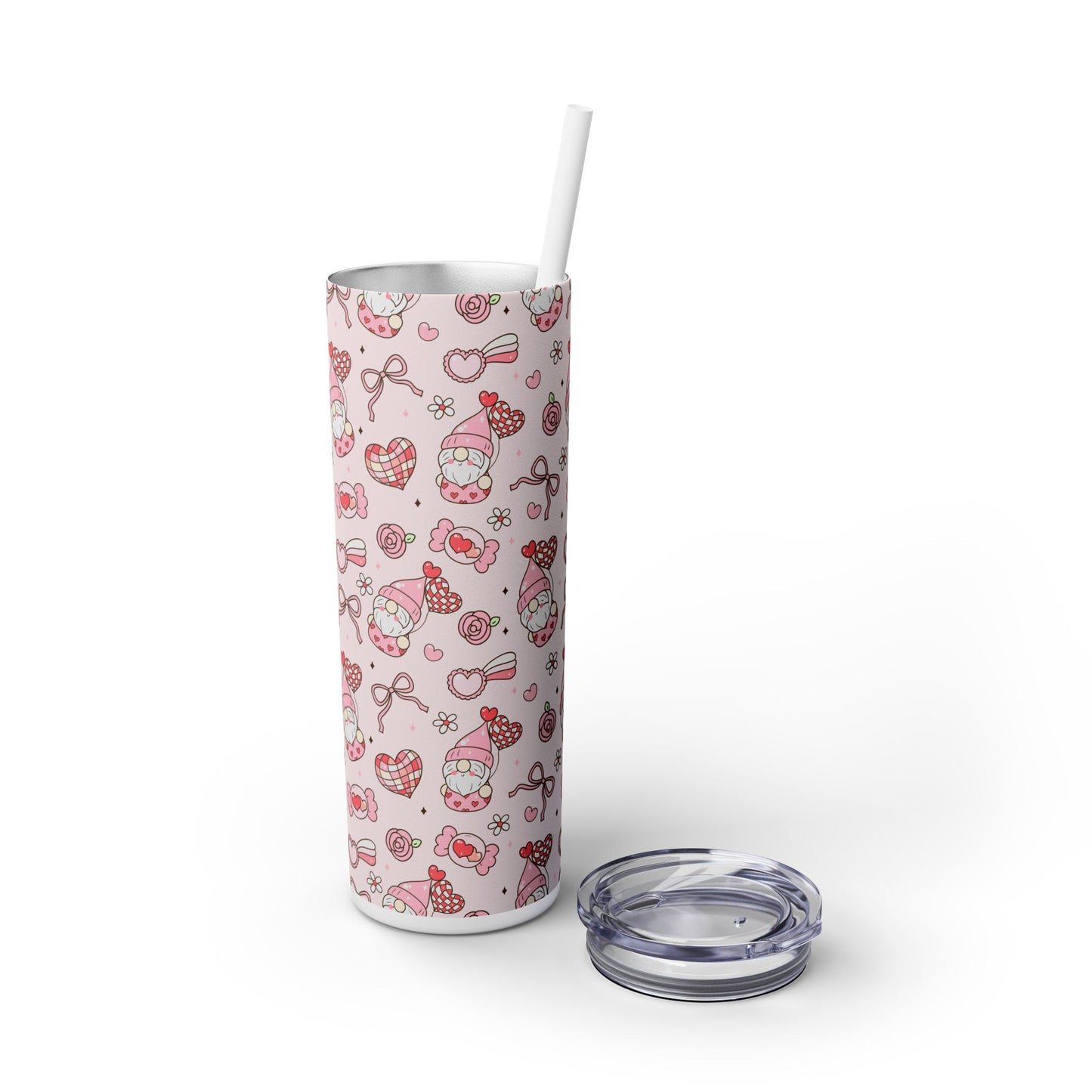 Cute Crafty Skinny Tumbler with Straw, 20oz, Perfect for Crafters & Makers, Valentine's Day Gift, Personalized Travel Mug, Fun Party Favor