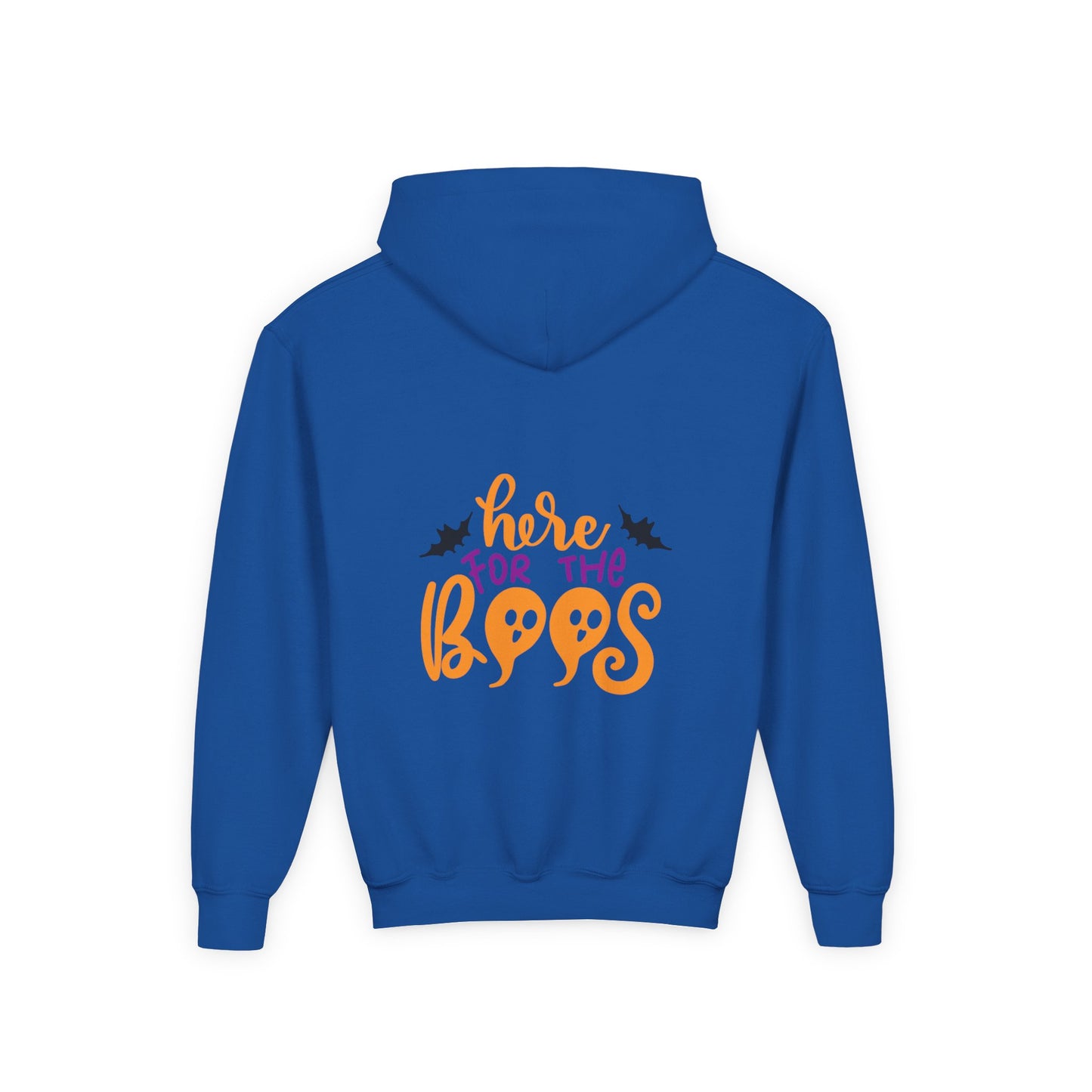 Halloween Youth Hoodie – "Here for the Boos" | Collection Elegance Wear Kids