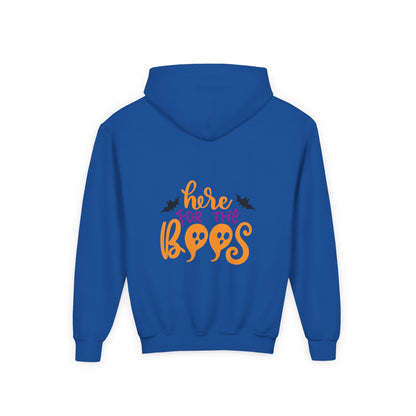 Halloween Youth Hoodie – "Here for the Boos" | Collection Elegance Wear Kids