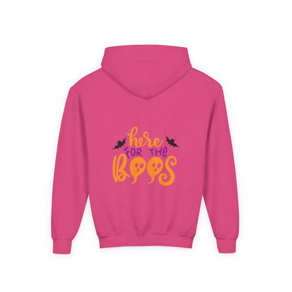 Halloween Youth Hoodie – "Here for the Boos" | Collection Elegance Wear Kids
