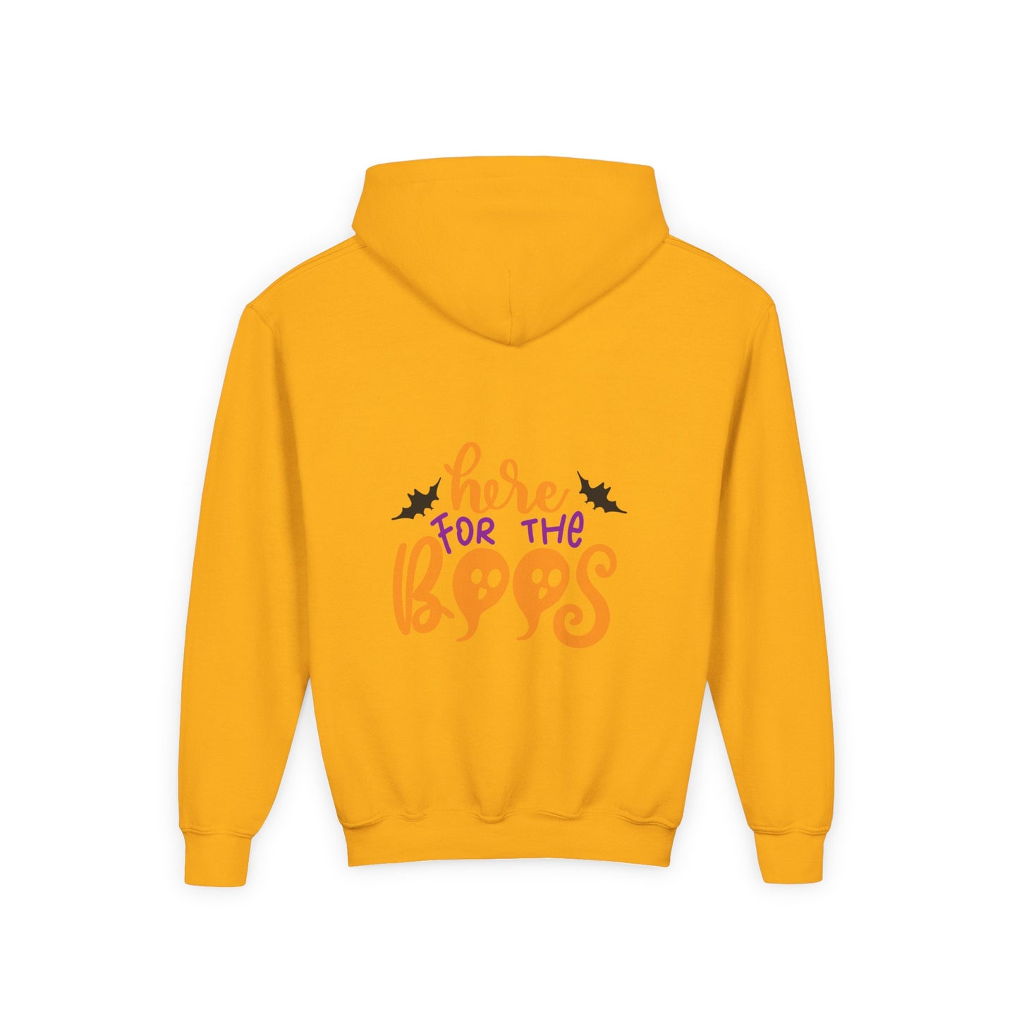 Halloween Youth Hoodie – "Here for the Boos" | Collection Elegance Wear Kids