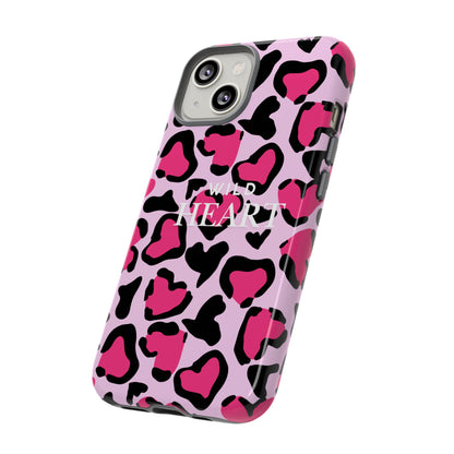 Heart Print Tough Phone Case – Collection Elegance Cover