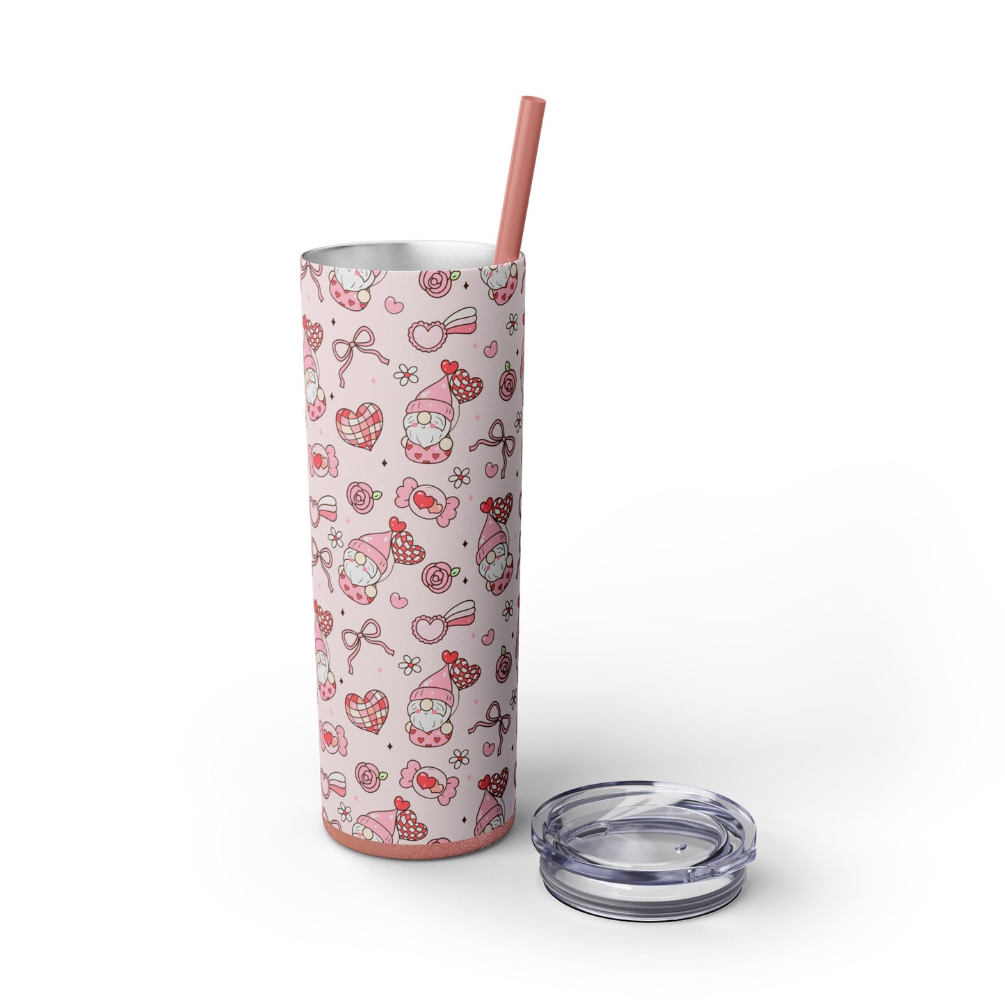 Cute Crafty Skinny Tumbler with Straw, 20oz, Perfect for Crafters & Makers, Valentine's Day Gift, Personalized Travel Mug, Fun Party Favor