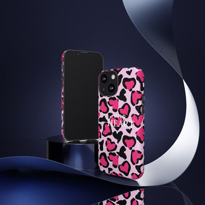 Heart Print Tough Phone Case – Collection Elegance Cover
