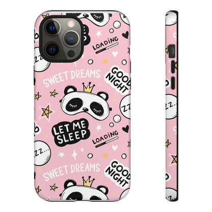 Cute Panda Phone Case | Let Me Sleep Design | Nighttime Gift, Phone Accessory, Sweet Dreams, Sleep Lovers, Fun Decor