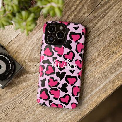 Heart Print Tough Phone Case – Collection Elegance Cover