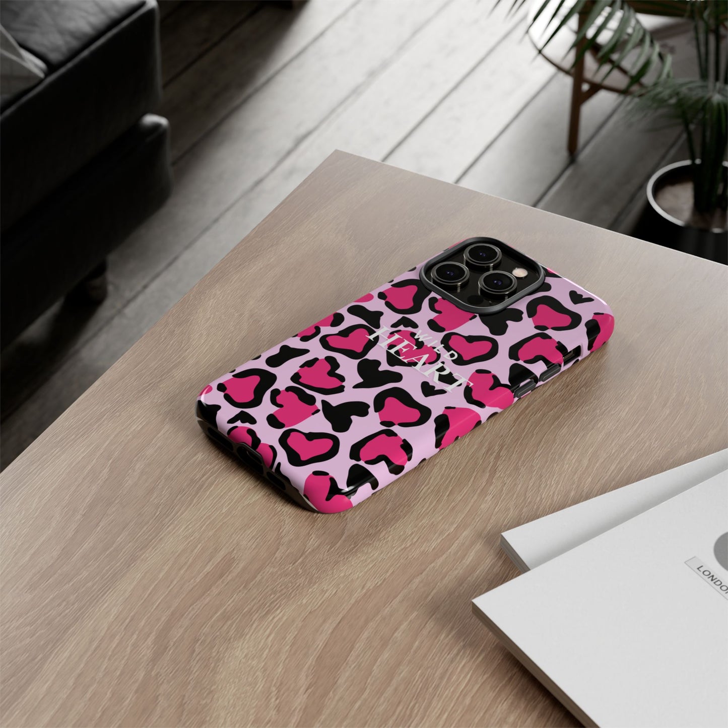 Heart Print Tough Phone Case – Collection Elegance Cover