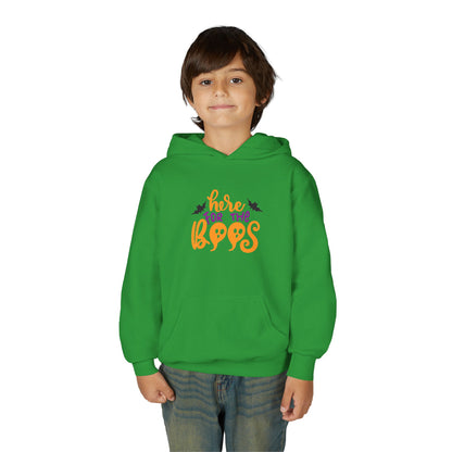 Halloween Youth Hoodie – "Here for the Boos" | Collection Elegance Wear Kids