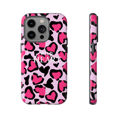 Heart Print Tough Phone Case – Collection Elegance Cover