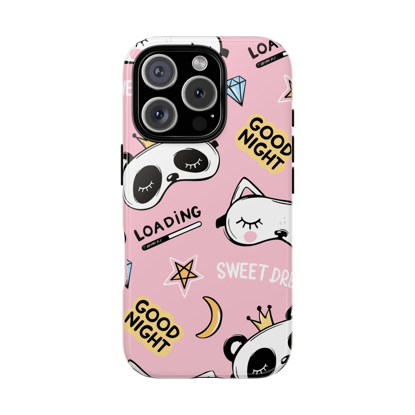 Coque téléphone Sweet Dreams Panda – Collection Elegance Cover | Coque kawaii rose poudré, mignonne et élégante iPhone