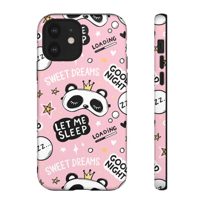 Cute Panda Phone Case | Let Me Sleep Design | Nighttime Gift, Phone Accessory, Sweet Dreams, Sleep Lovers, Fun Decor