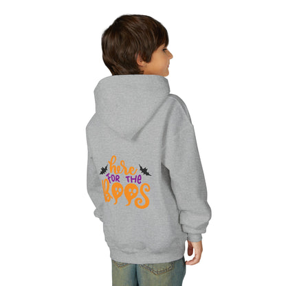 Halloween Youth Hoodie – "Here for the Boos" | Collection Elegance Wear Kids