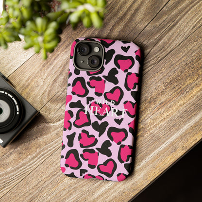 Heart Print Tough Phone Case – Collection Elegance Cover