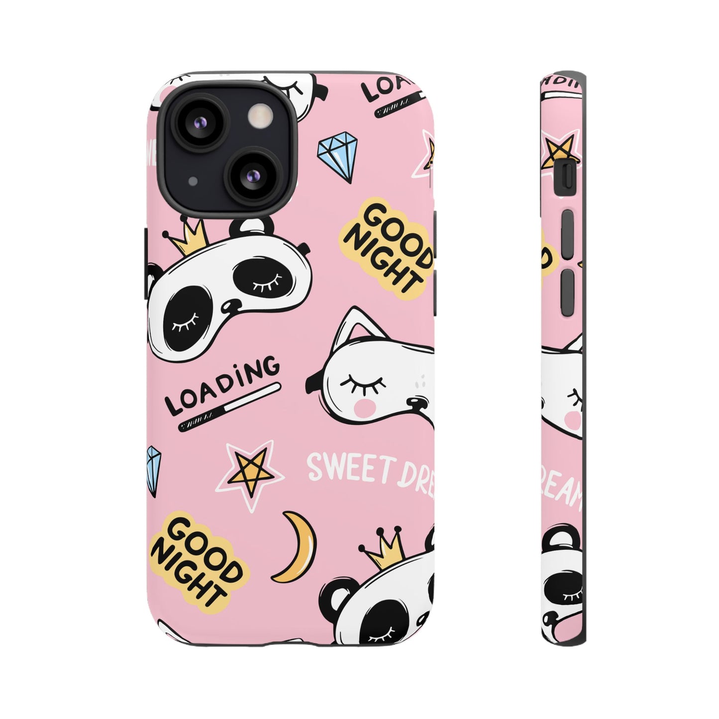 Coque téléphone Sweet Dreams Panda – Collection Elegance Cover | Coque kawaii rose poudré, mignonne et élégante iPhone
