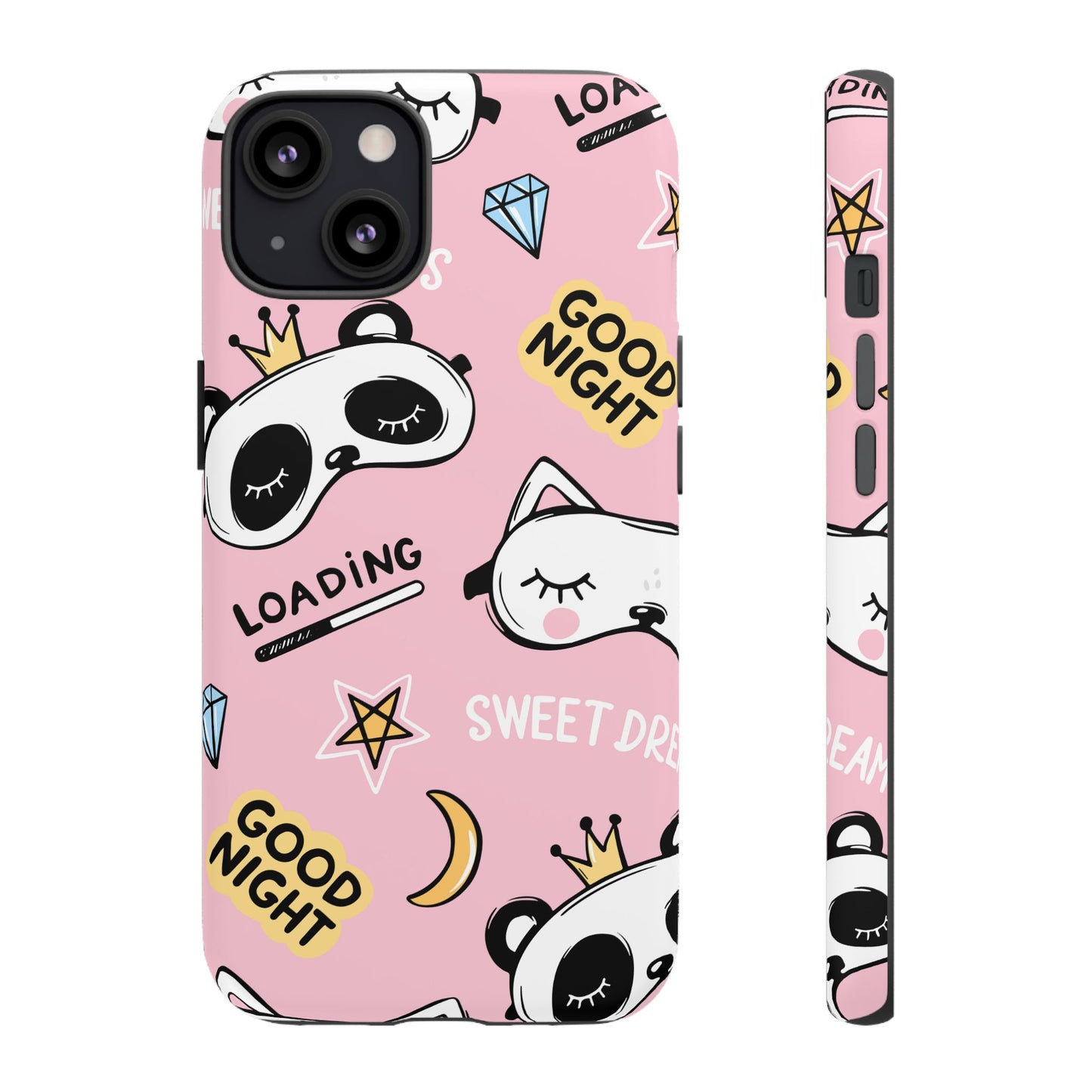 Coque téléphone Sweet Dreams Panda – Collection Elegance Cover | Coque kawaii rose poudré, mignonne et élégante iPhone