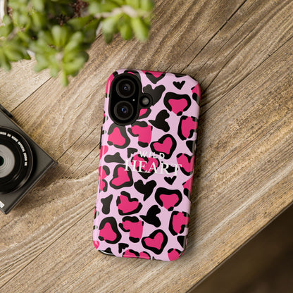 Heart Print Tough Phone Case – Collection Elegance Cover