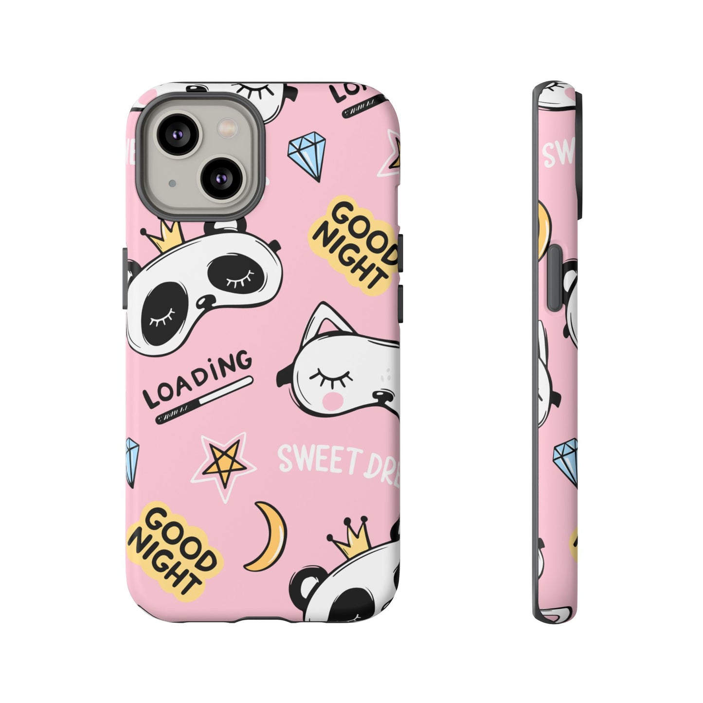 Coque téléphone Sweet Dreams Panda – Collection Elegance Cover | Coque kawaii rose poudré, mignonne et élégante iPhone