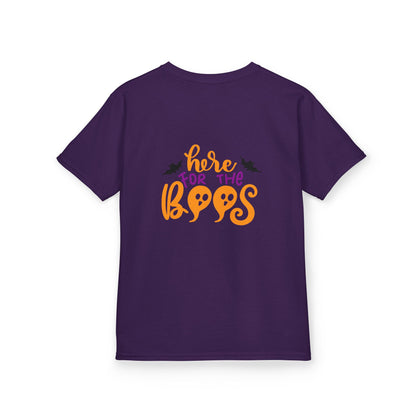 Halloween Kids Tee – "Here for the Boos" | Collection Elegance Wear Kids