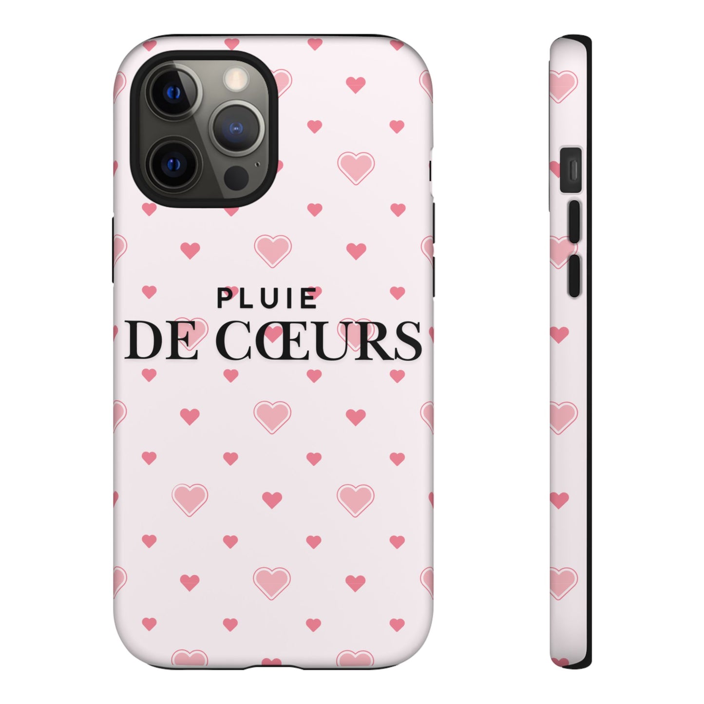 Cute Heart Pattern Phone Case - Tough Cases, iPhone Cover, Valentine’s Gift, Heart Print Phone Accessory, Gift for Her, Love Theme