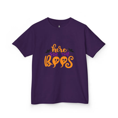 Halloween Kids Tee – "Here for the Boos" | Collection Elegance Wear Kids