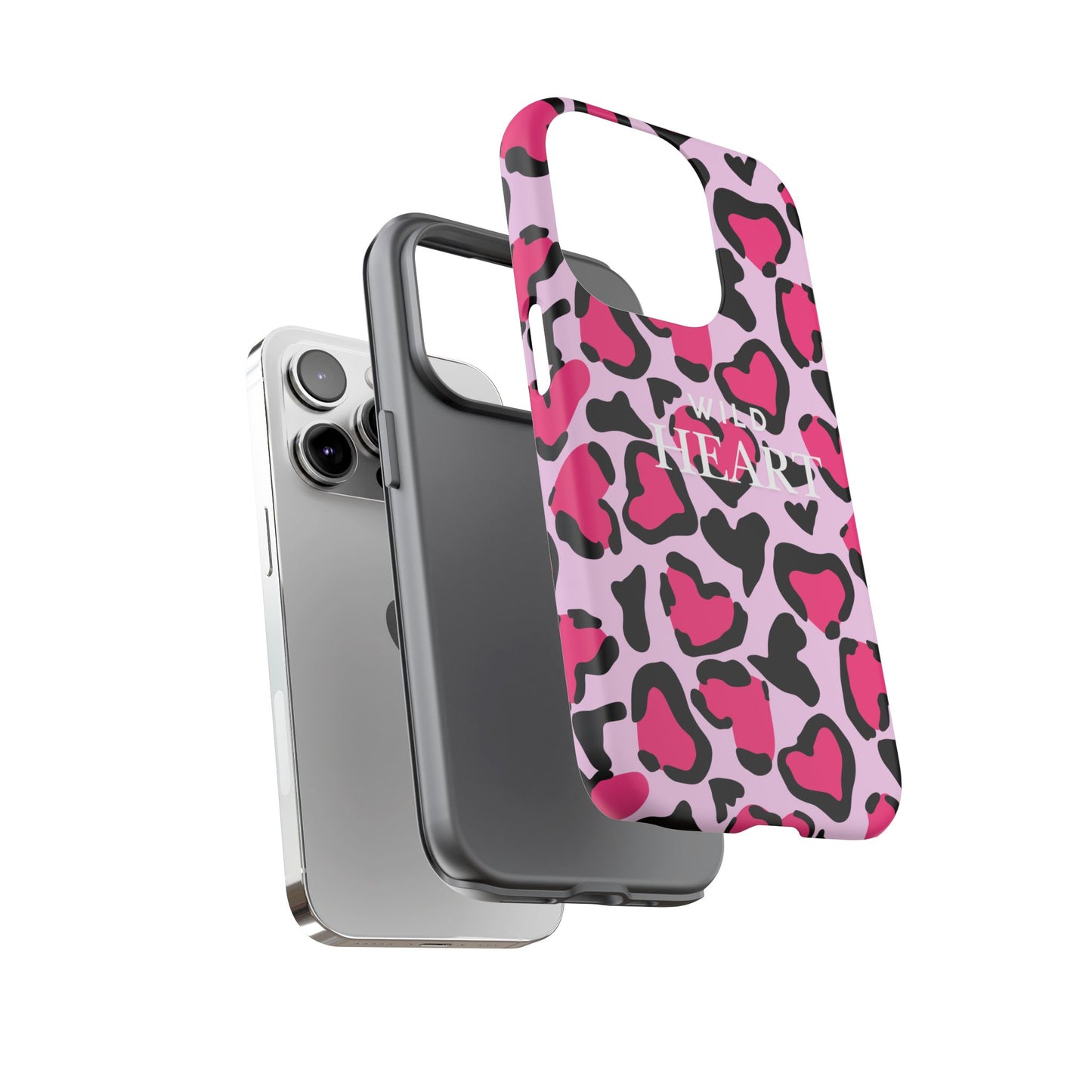 Heart Print Tough Phone Case – Collection Elegance Cover