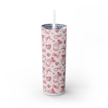 Cute Crafty Skinny Tumbler with Straw, 20oz, Perfect for Crafters & Makers, Valentine's Day Gift, Personalized Travel Mug, Fun Party Favor