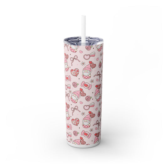 Cute Crafty Skinny Tumbler with Straw, 20oz, Perfect for Crafters & Makers, Valentine's Day Gift, Personalized Travel Mug, Fun Party Favor