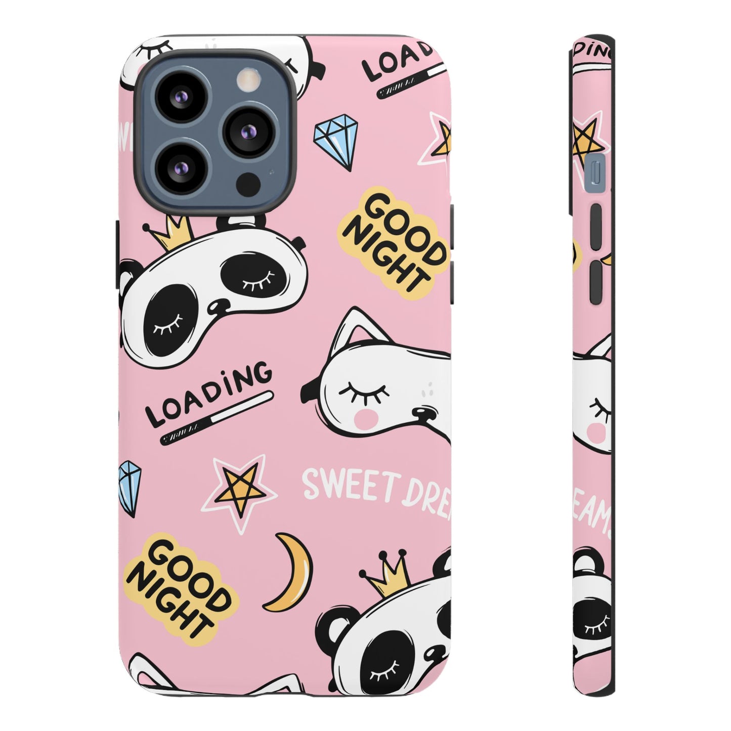 Coque téléphone Sweet Dreams Panda – Collection Elegance Cover | Coque kawaii rose poudré, mignonne et élégante iPhone