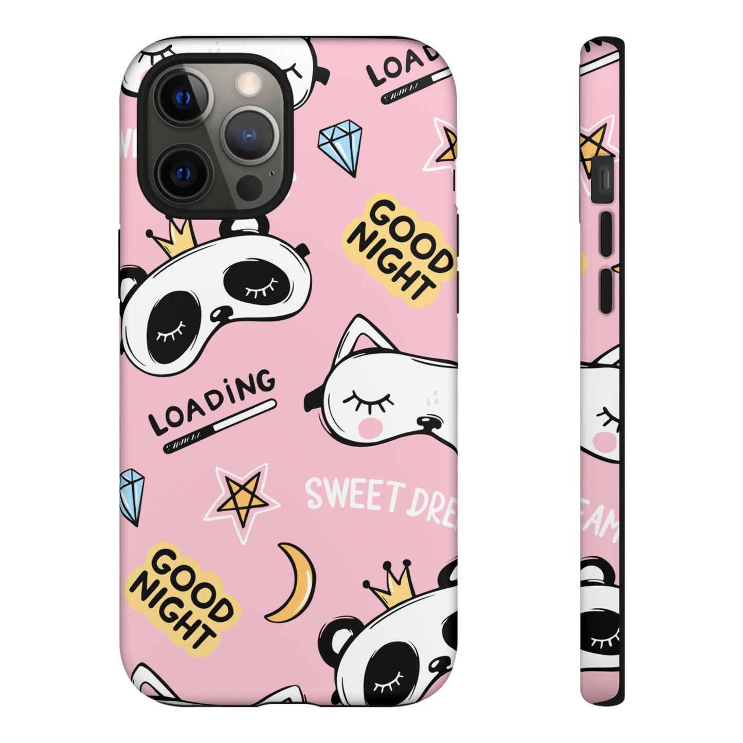 Coque téléphone Sweet Dreams Panda – Collection Elegance Cover | Coque kawaii rose poudré, mignonne et élégante iPhone