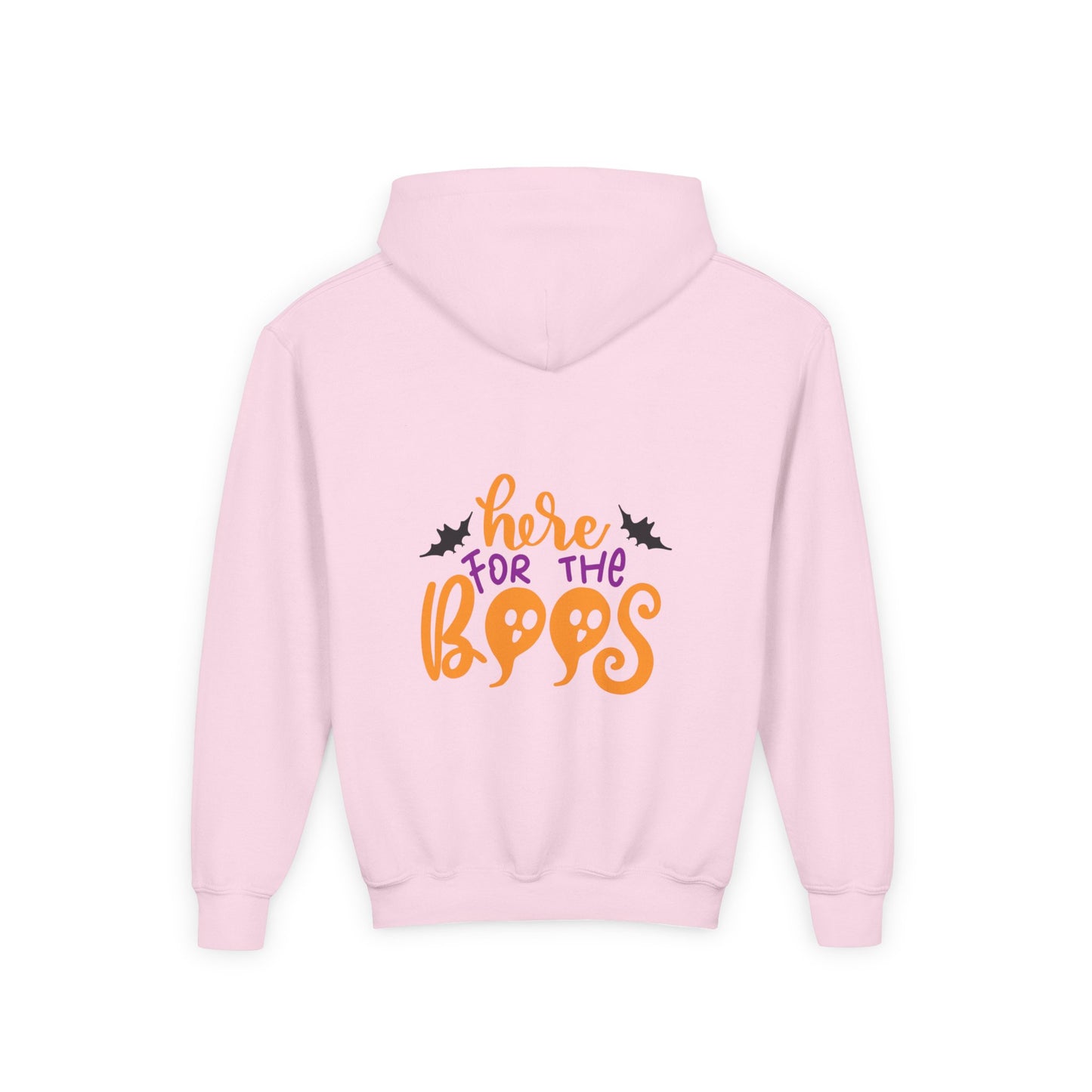 Halloween Youth Hoodie – "Here for the Boos" | Collection Elegance Wear Kids