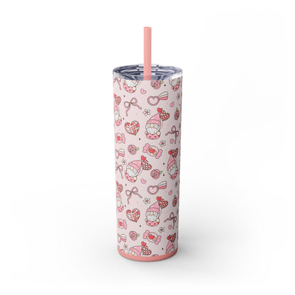 Cute Crafty Skinny Tumbler with Straw, 20oz, Perfect for Crafters & Makers, Valentine's Day Gift, Personalized Travel Mug, Fun Party Favor