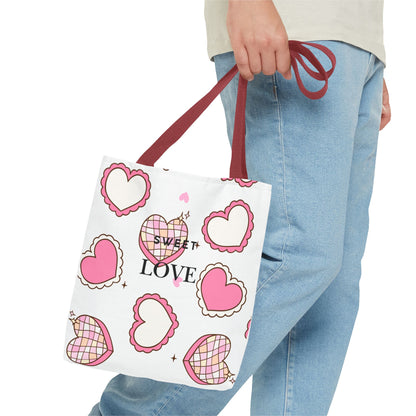 Heart Print Tote Bag – Collection Elegance Bags
